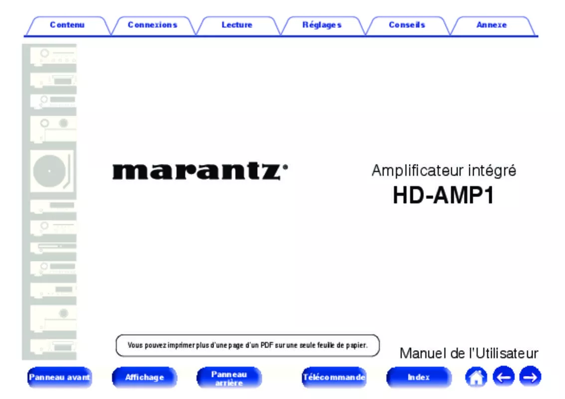 Mode d'emploi MARANTZ HD-AMP1