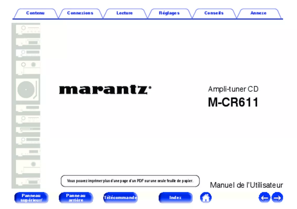 Mode d'emploi MARANTZ MCR611
