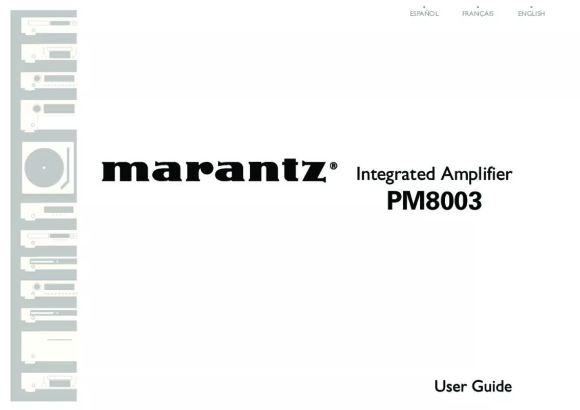 Mode d'emploi MARANTZ PM8003