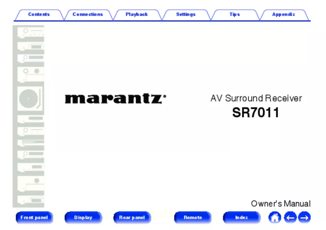 Mode d'emploi MARANTZ SR7011