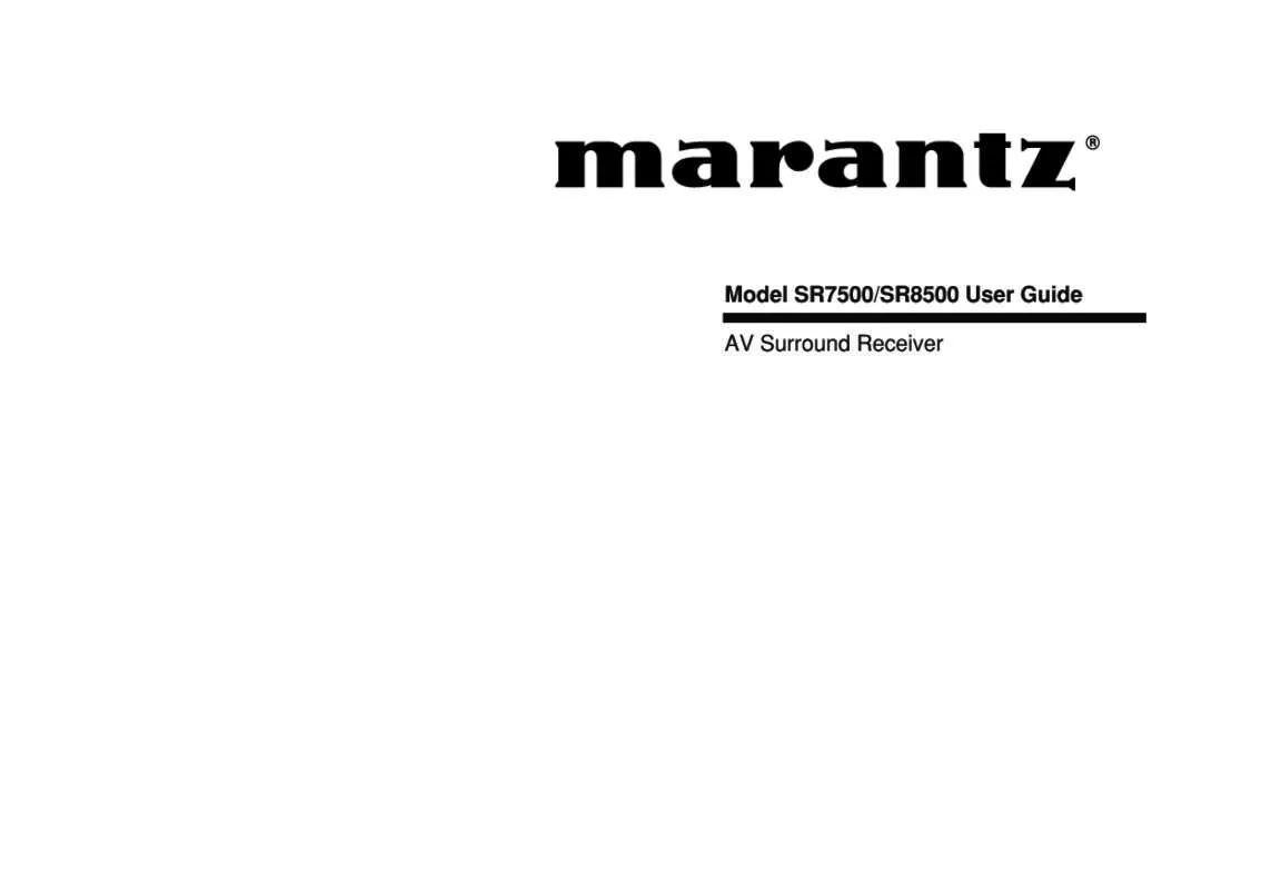 Mode d'emploi MARANTZ SR7500