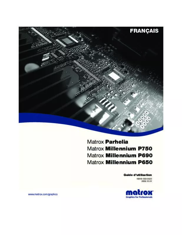 Mode d'emploi MATROX P690 PCI