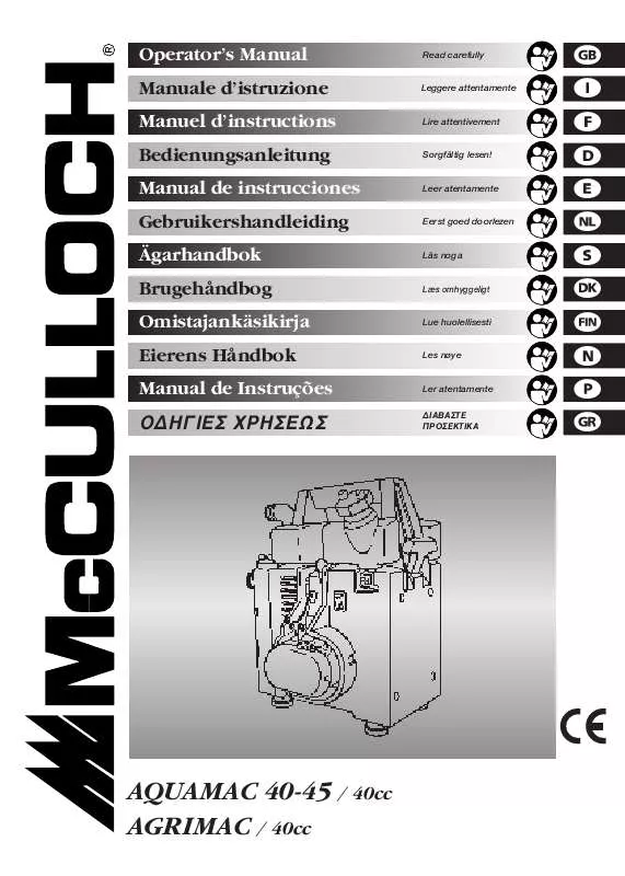 Mode d'emploi MCCULLOCH AQUAMAC 45