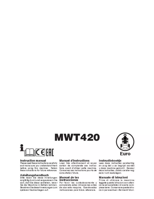 Mode d'emploi MCCULLOCH MWT420