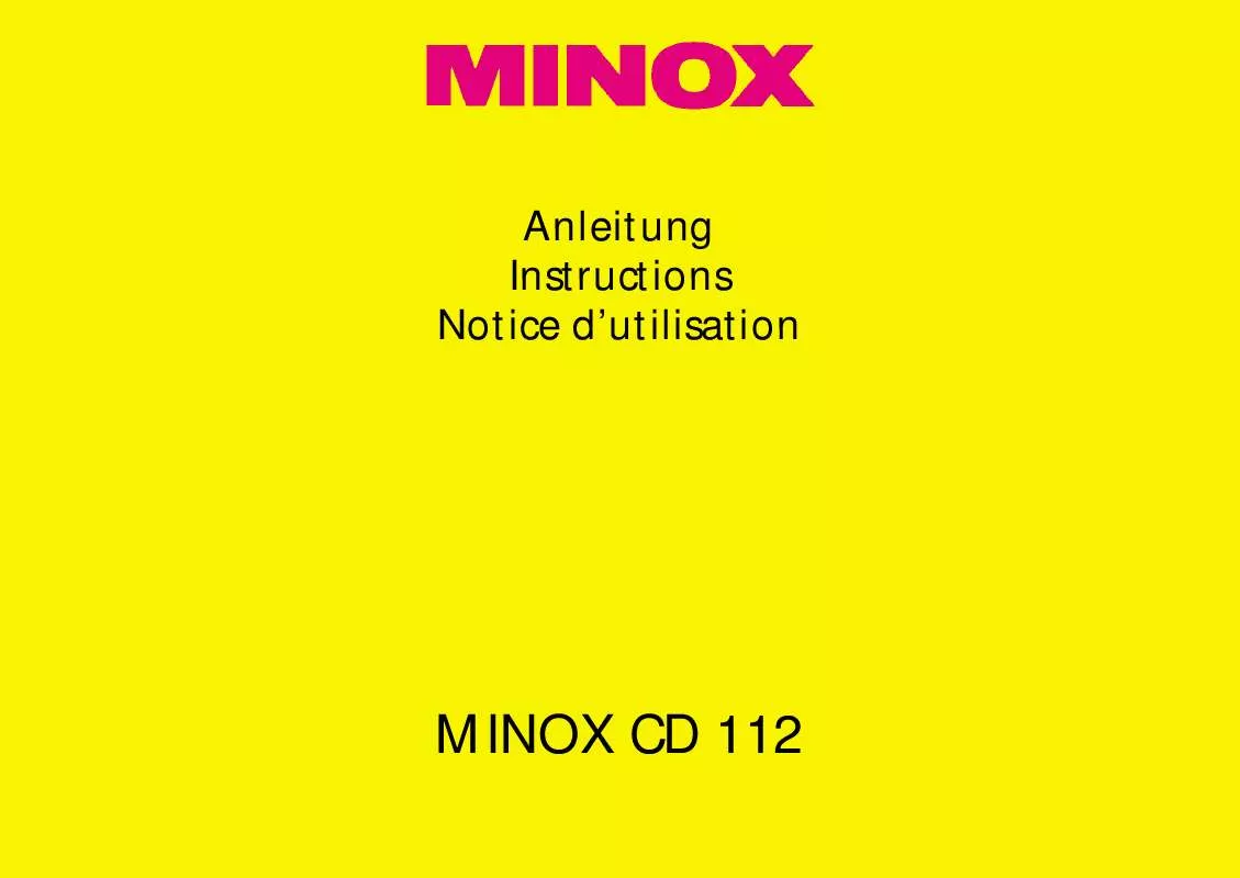 Mode d'emploi MINOX CD 112