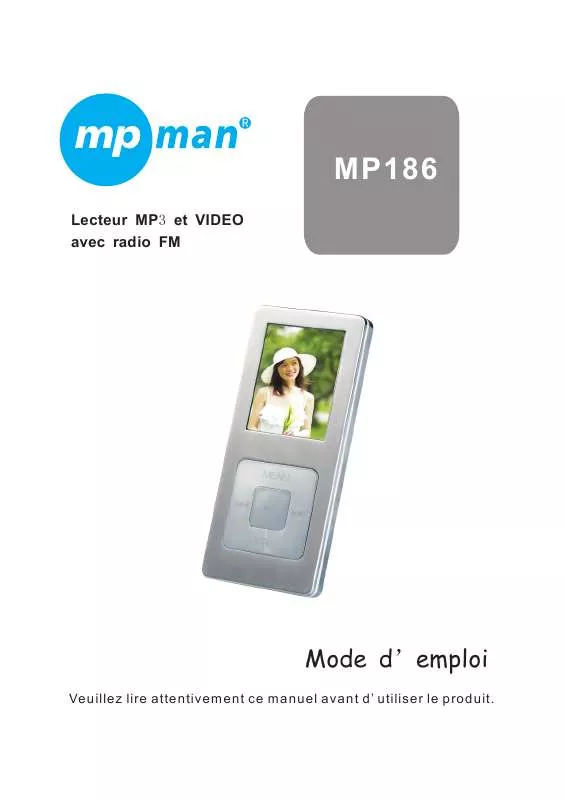 Mode d'emploi MPMAN MP186