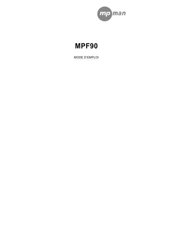 Mode d'emploi MPMAN MPF90