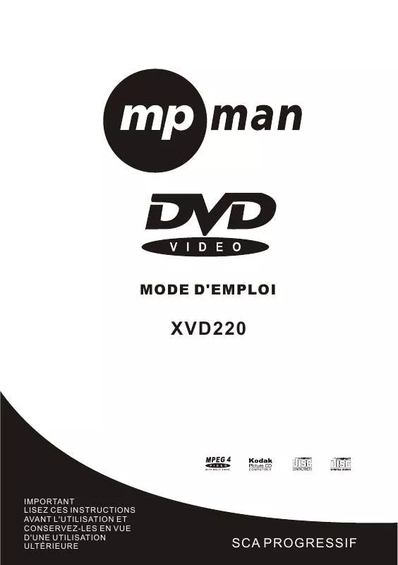 Mode d'emploi MPMAN XVD220