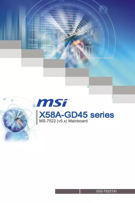 Mode d'emploi MSI G52-75221XI