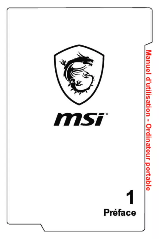 Mode d'emploi MSI GS63VR 7RF-262FR STEALTH PRO 4K