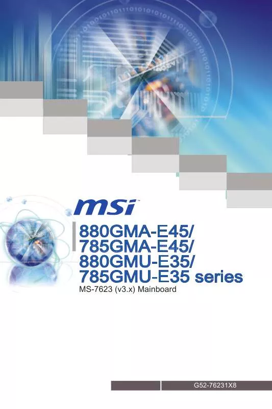 Mode d'emploi MSI MS-7623 G52-76231X8