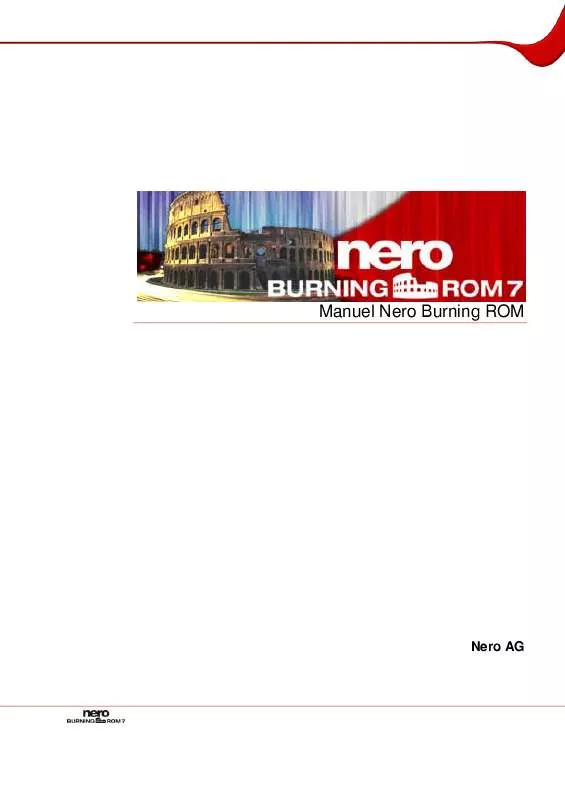 Mode d'emploi NERO BURNING ROM 7