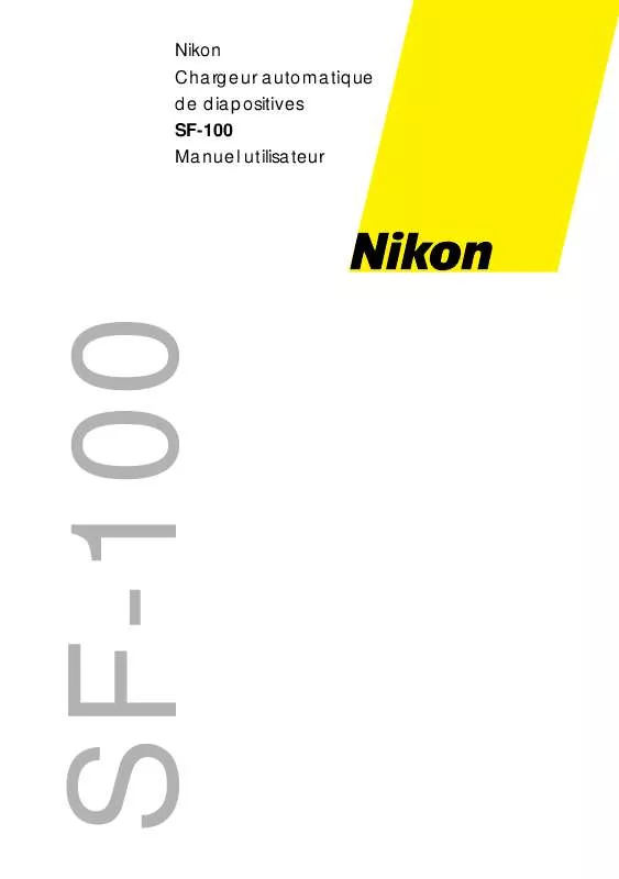 Mode d'emploi NIKON CHARGEUR DE DIAPOSITIVES SF-100