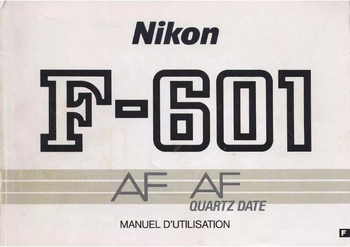 Mode d'emploi NIKON F-601