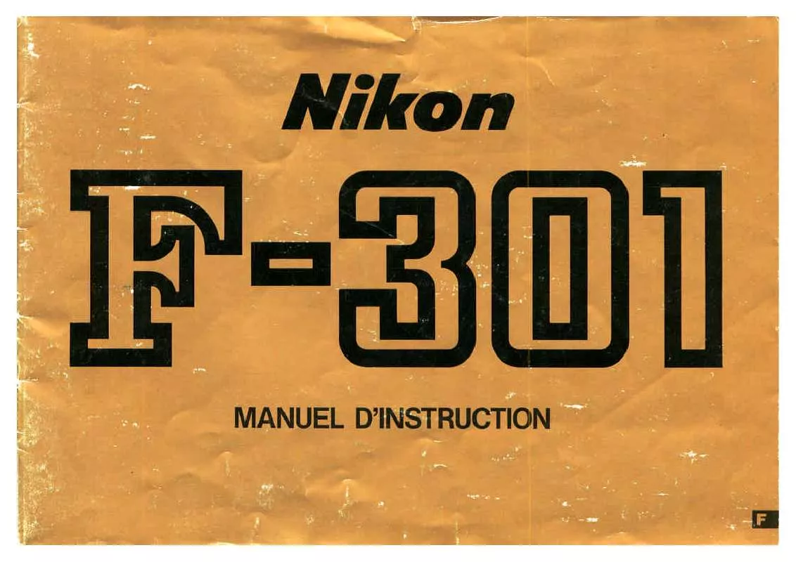 Mode d'emploi NIKON F301