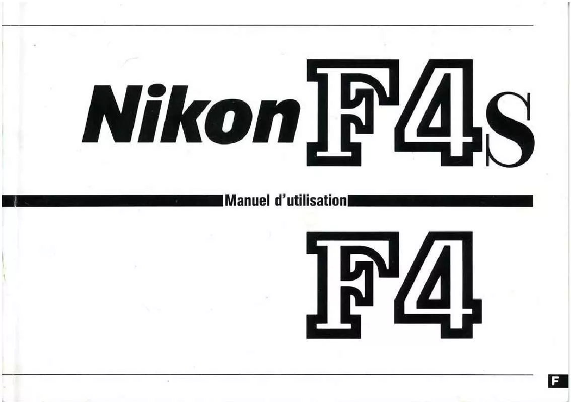 Mode d'emploi NIKON F4S