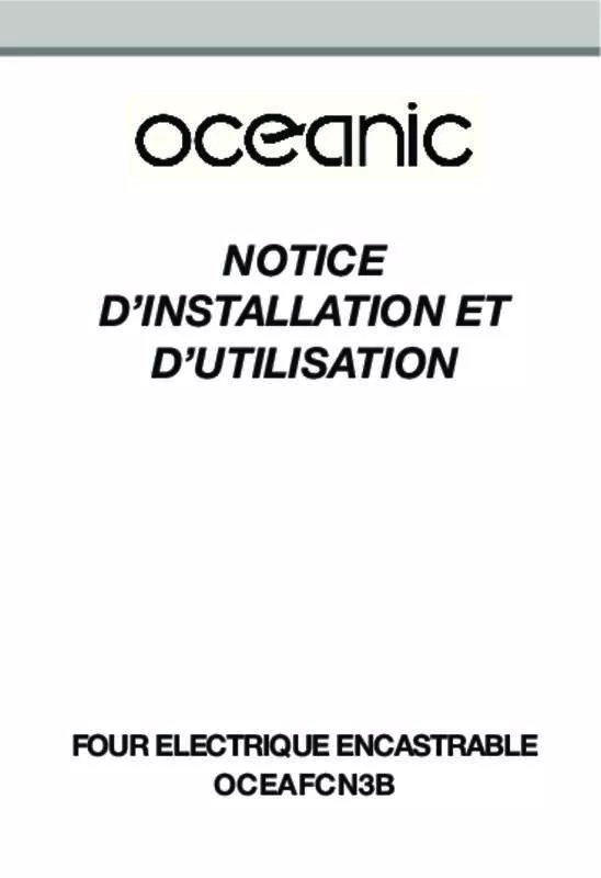 Mode d'emploi OCEANIC FCN3 A