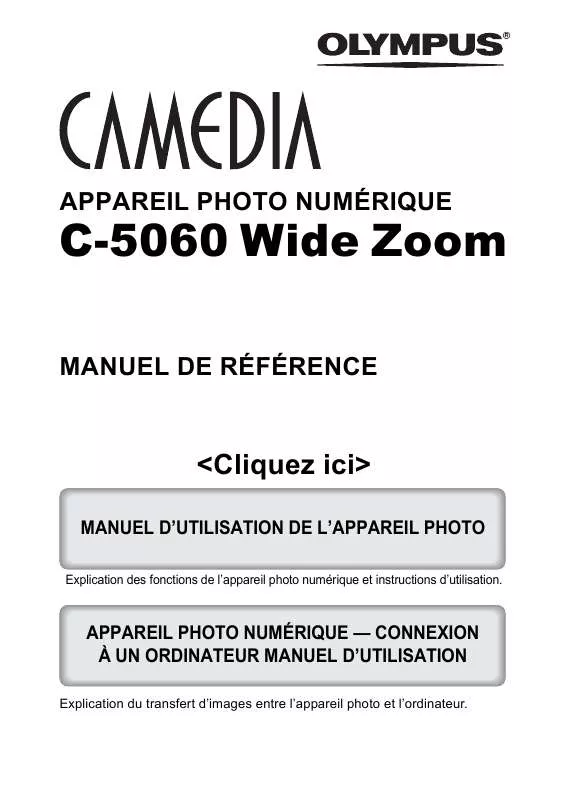 Mode d'emploi OLYMPUS CAMEDIA C-5060 WIDE ZOOM