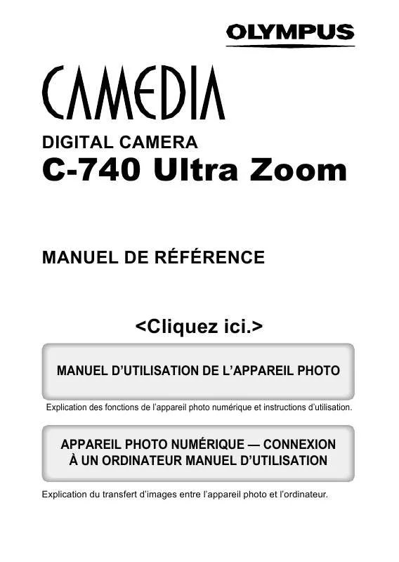 Mode d'emploi OLYMPUS CAMEDIA C-740