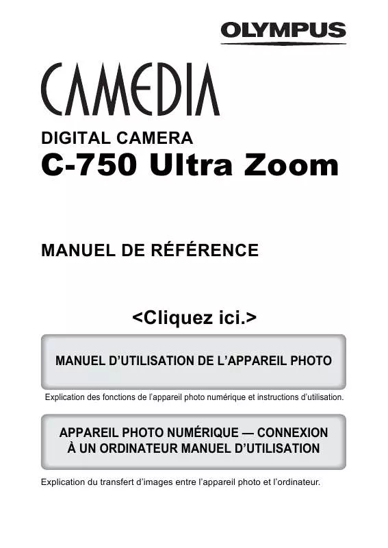 Mode d'emploi OLYMPUS CAMEDIA C-750