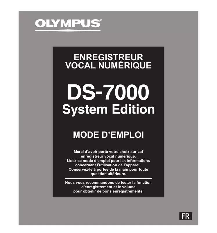 Mode d'emploi OLYMPUS DS-7000