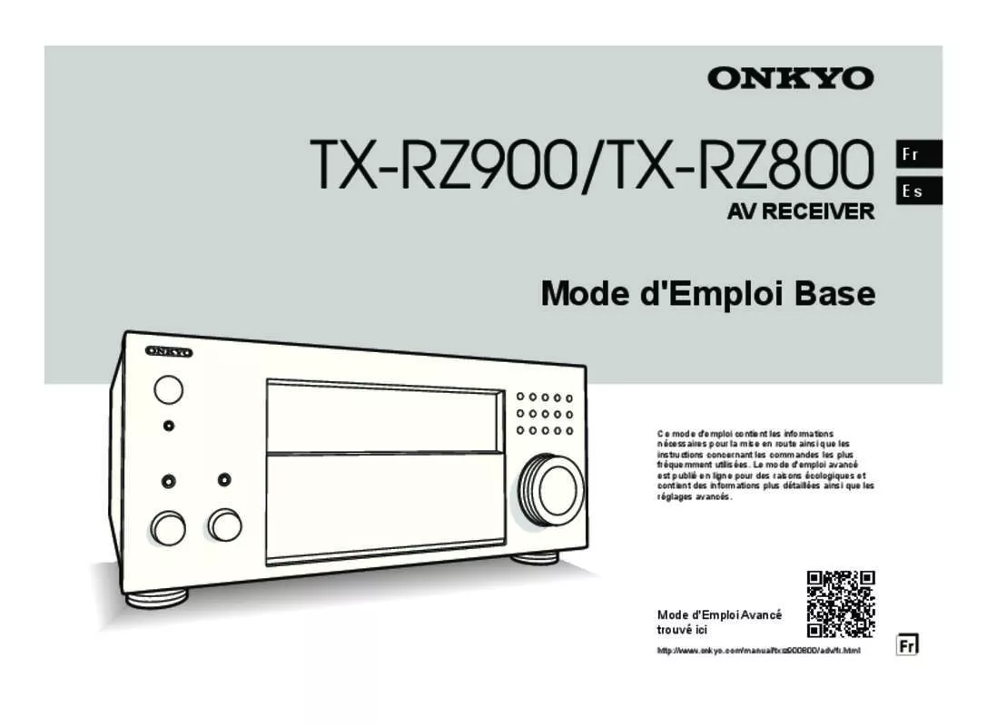 Mode d'emploi ONKYO TXRZ800
