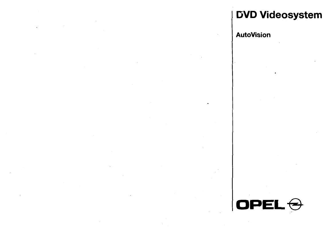 Mode d'emploi OPEL DVD VIDEO SYSTEM U 56
