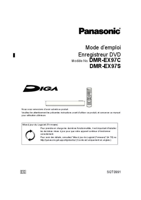 Mode d'emploi PANASONIC DMR-EX97SEG