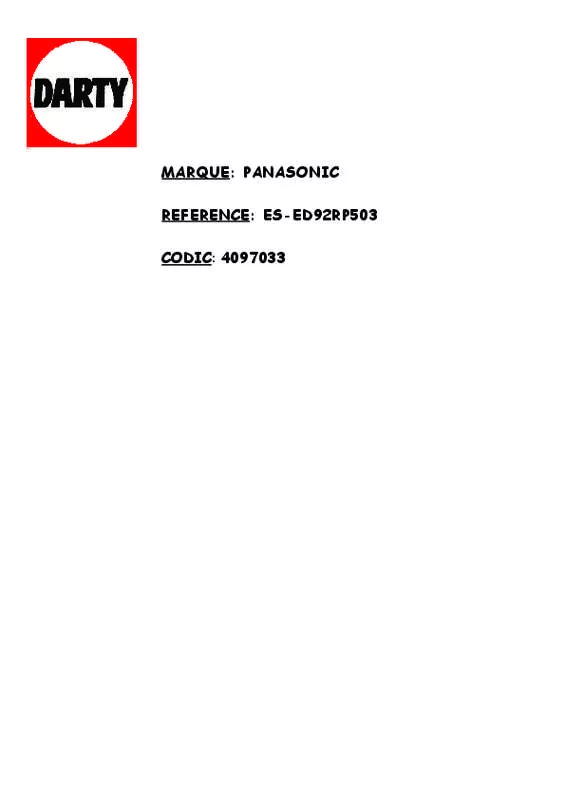 Mode d'emploi PANASONIC ES-ED22-V503