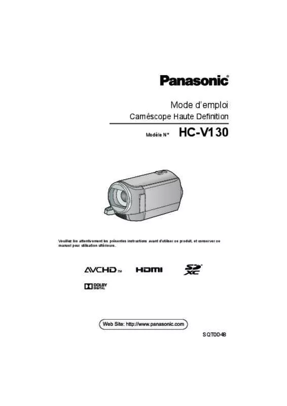 Mode d'emploi PANASONIC HC-V130