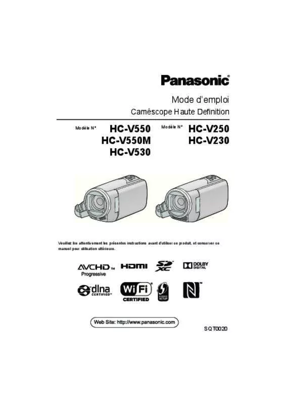 Mode d'emploi PANASONIC HC-V550