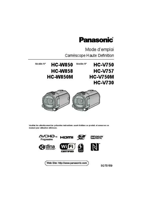 Mode d'emploi PANASONIC HC-W850EF-K