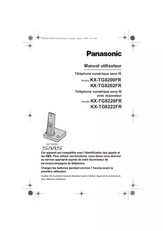 Mode d'emploi PANASONIC KX-TG8200FR