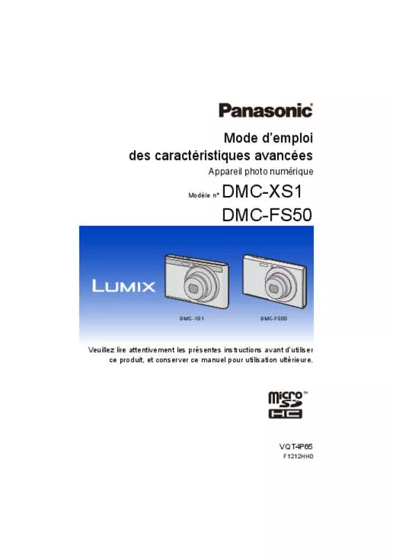 Mode d'emploi PANASONIC LUMIX DMC-FS50