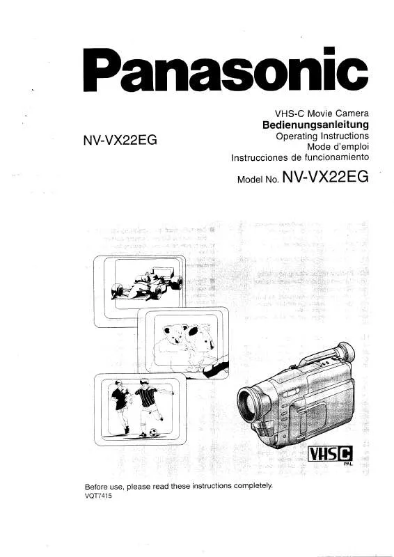 Mode d'emploi PANASONIC NV-VX22EG