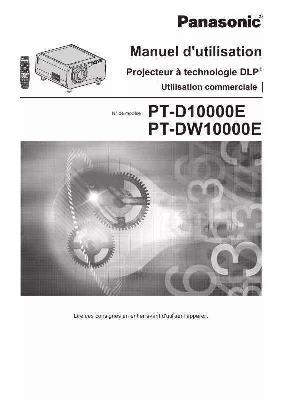 Mode d'emploi PANASONIC PT-D10000E