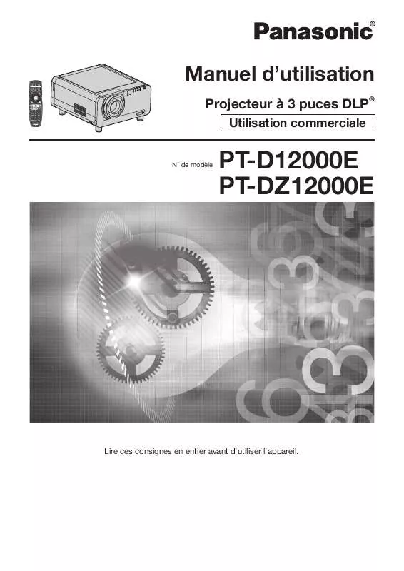 Mode d'emploi PANASONIC PT-D12000E