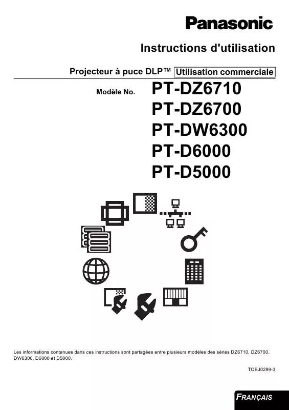 Mode d'emploi PANASONIC PT-DW6300