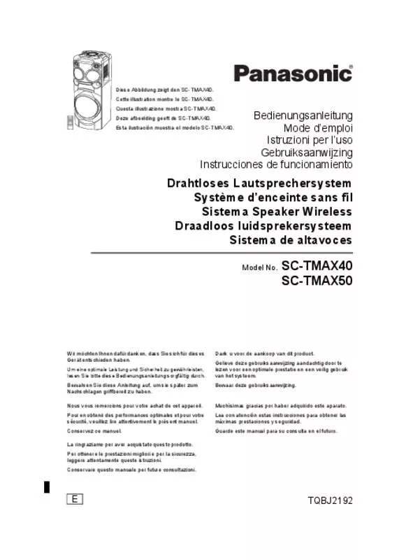 Mode d'emploi PANASONIC SC-TMAX5