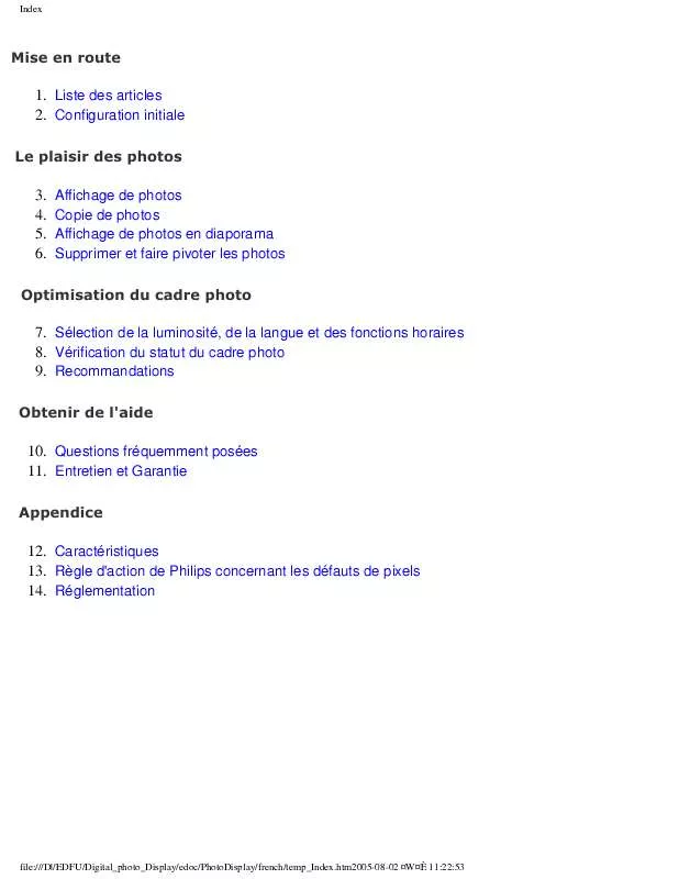 Mode d'emploi PHILIPS 7FF1AW05