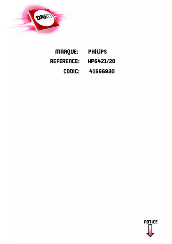 Mode d'emploi PHILIPS HP6421/20 SATINELLE ESSENTIAL