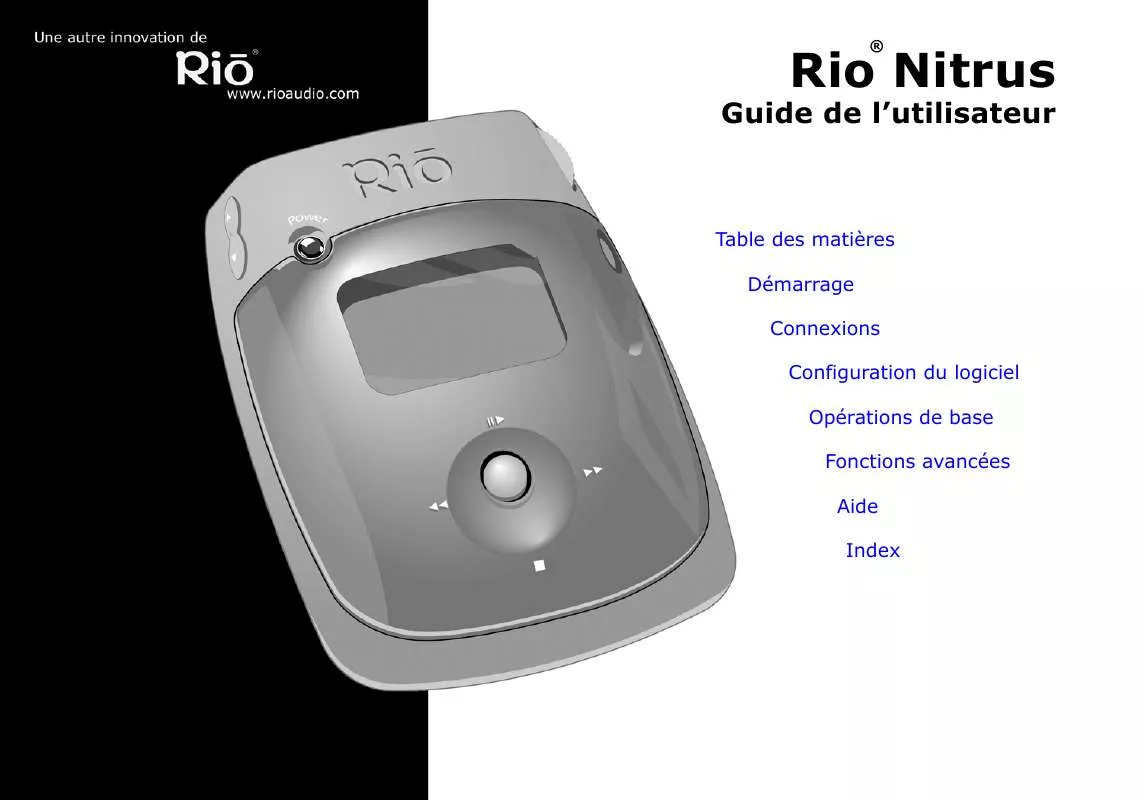 Mode d'emploi RIO NITRUS