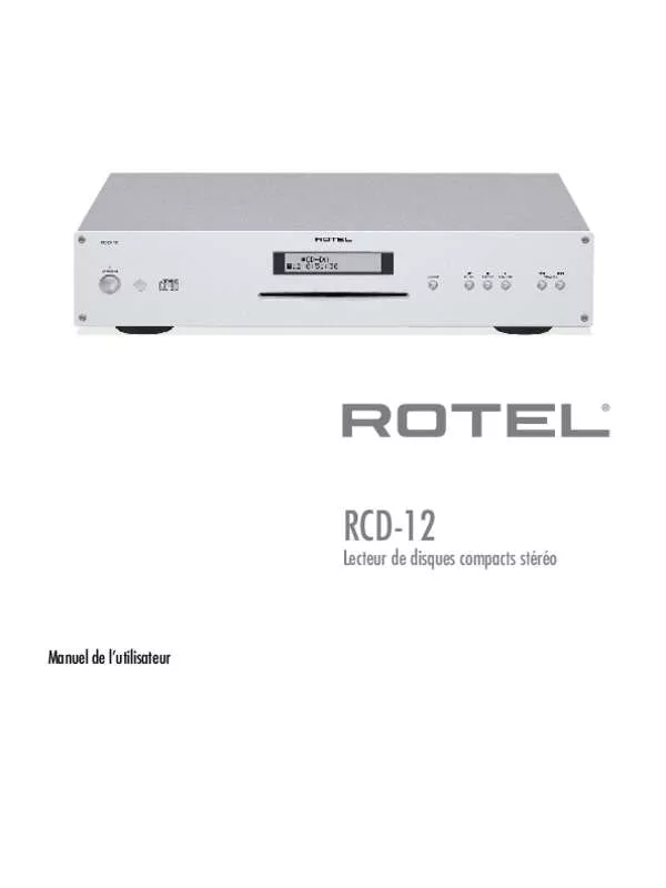 Mode d'emploi ROTEL RCD-12