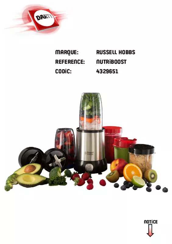 Mode d'emploi RUSSELL HOBBS NUTRIBOOST COMPACT 23180-56