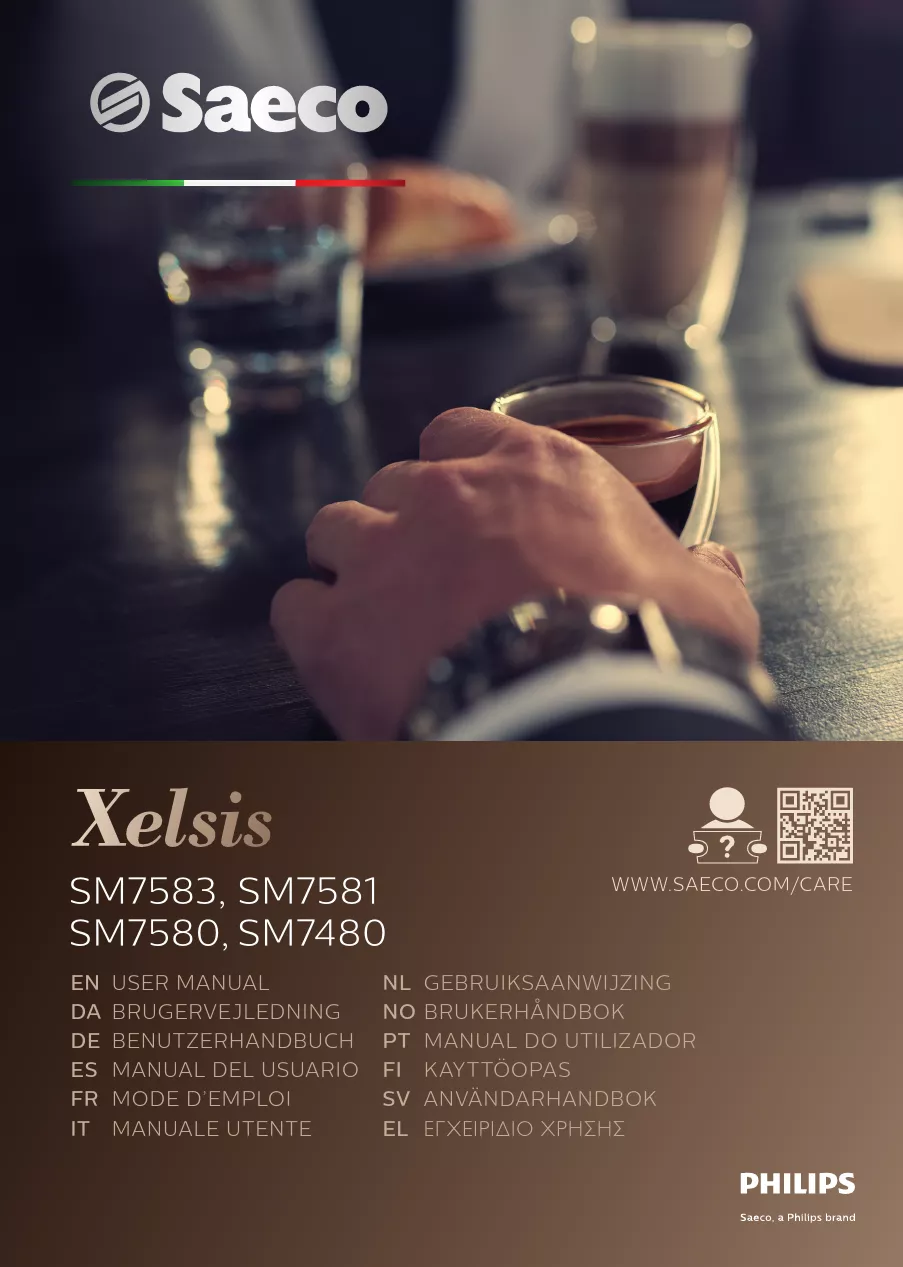 Mode d'emploi SAECO XELSIS SUPER SM7583