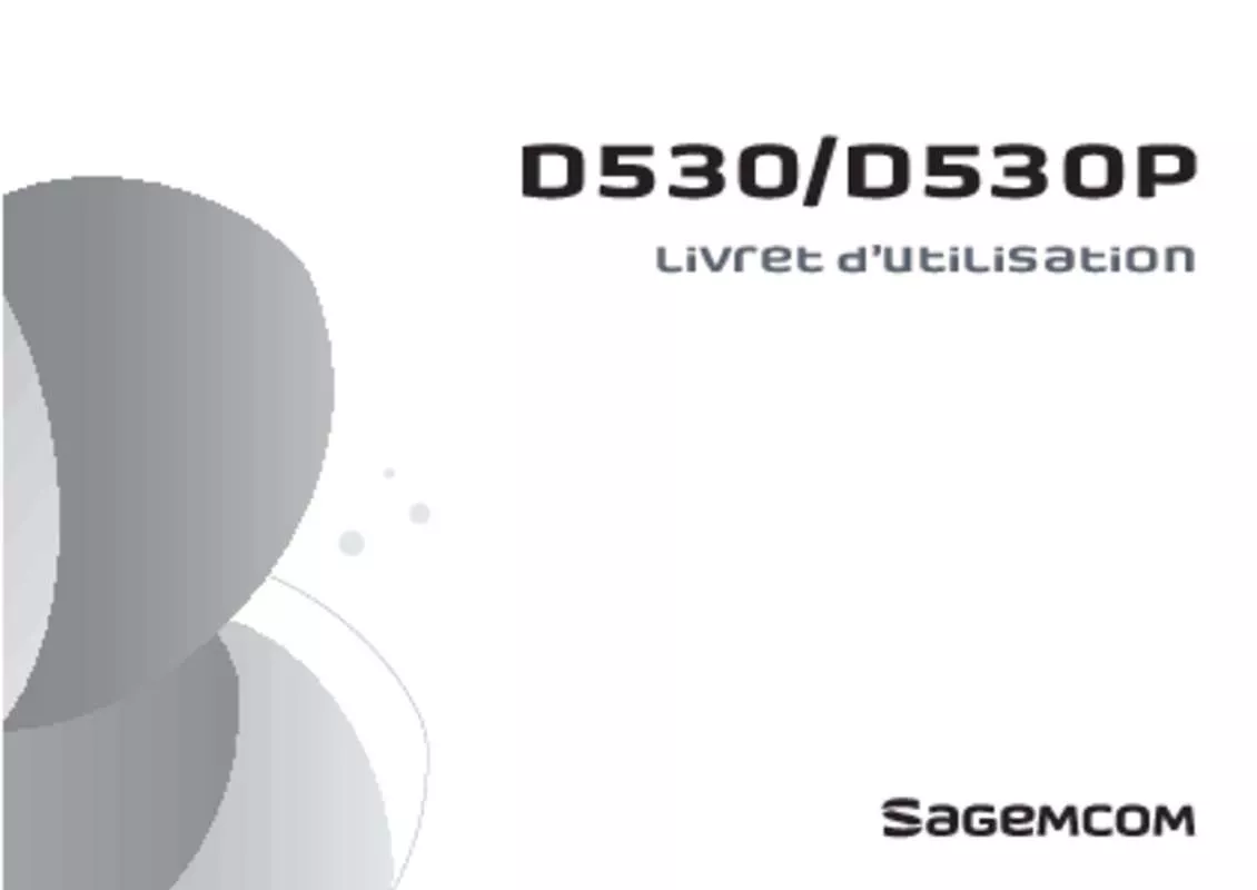 Mode d'emploi SAGEMCOM D530P