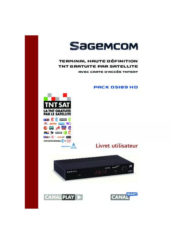 Mode d'emploi SAGEMCOM DSI89 HD TNTSAT