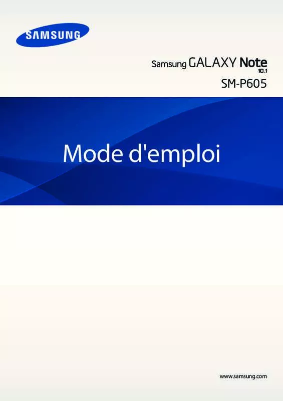Mode d'emploi SAMSUNG GALAXY NOTE 10.1 LTE SM-P605