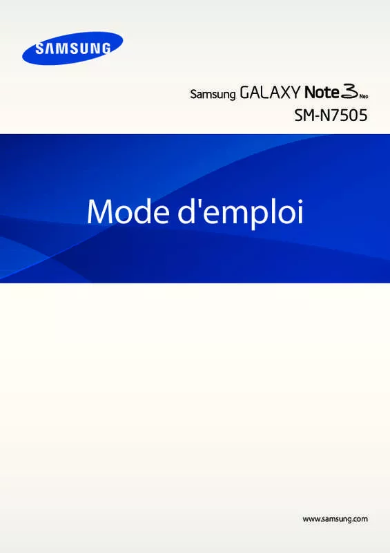 Mode d'emploi SAMSUNG GALAXY NOTE 3 LITE SM-N7505