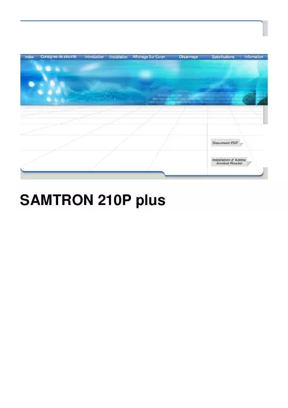 Mode d'emploi SAMSUNG SAMTRON 210P PLUS